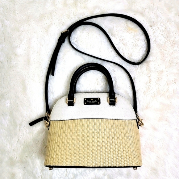 KATE SPADE Shoulder/Handbag Straw/Leather Combi - Picture 13 of 16